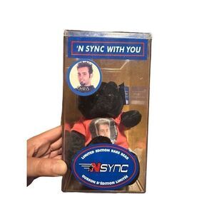 Vintage NSYNC Chris Limited Edition Rare Bear 'N SYNC WITH YOU Plush Boxed